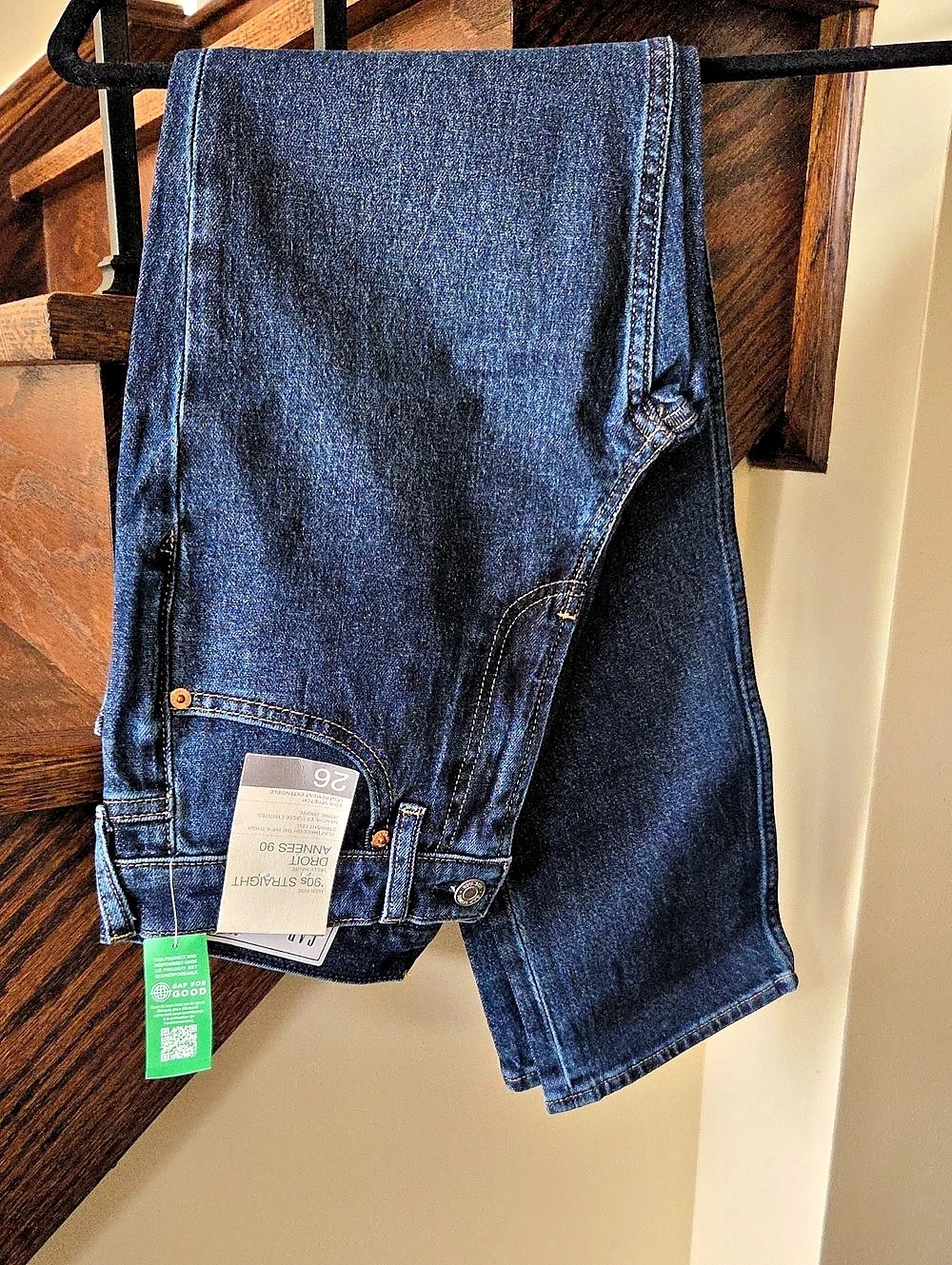 Gap 90s High Rise Straight Leg Jeans Waist 26 NWT